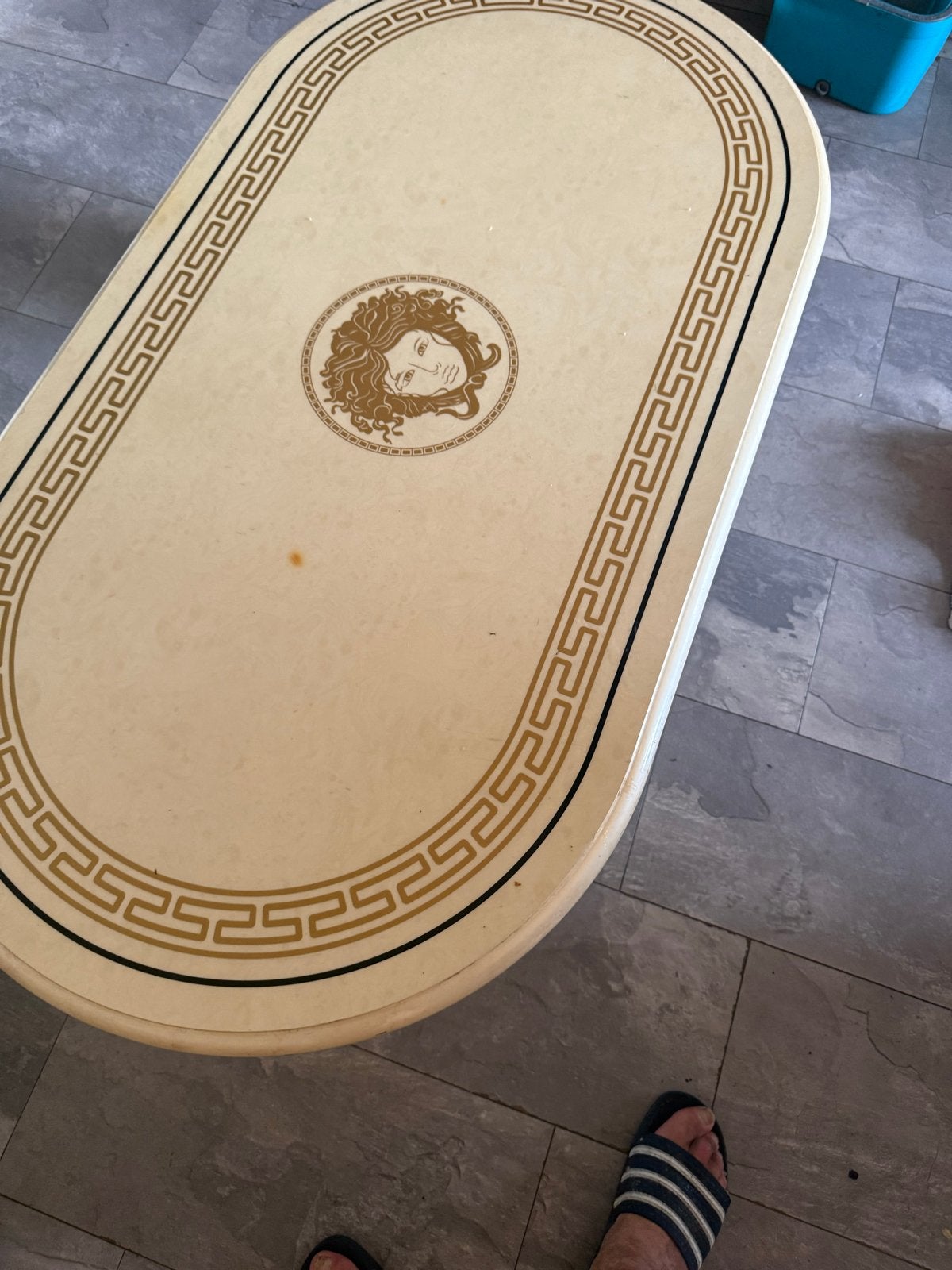 Versace salontafel, Overige materialen, Gebruikt, 100 tot 150 cm, Vijf personen of meer