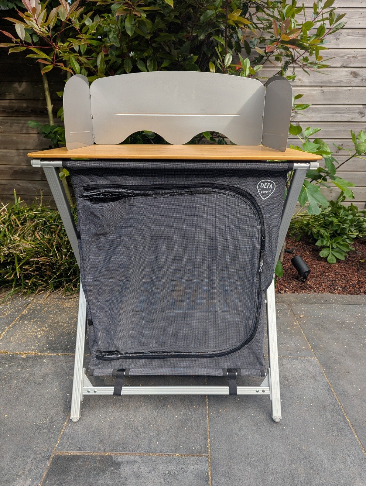 Defa campingkast/kooktafel met bamboe blad, Caravans en Kamperen, Ophalen