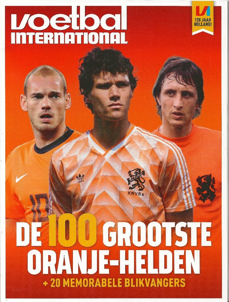 Voetbal International. De 100 grootste Oranje-helden, Ophalen of Verzenden, Zo goed als nieuw, Balsport
