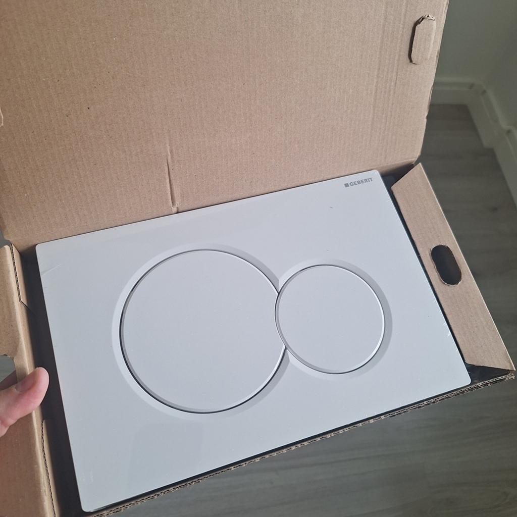 NIEUW – Geberit Sigma01 bedieningsplaat wit/alpine wit, Ophalen of Verzenden, Nieuw, Toilet