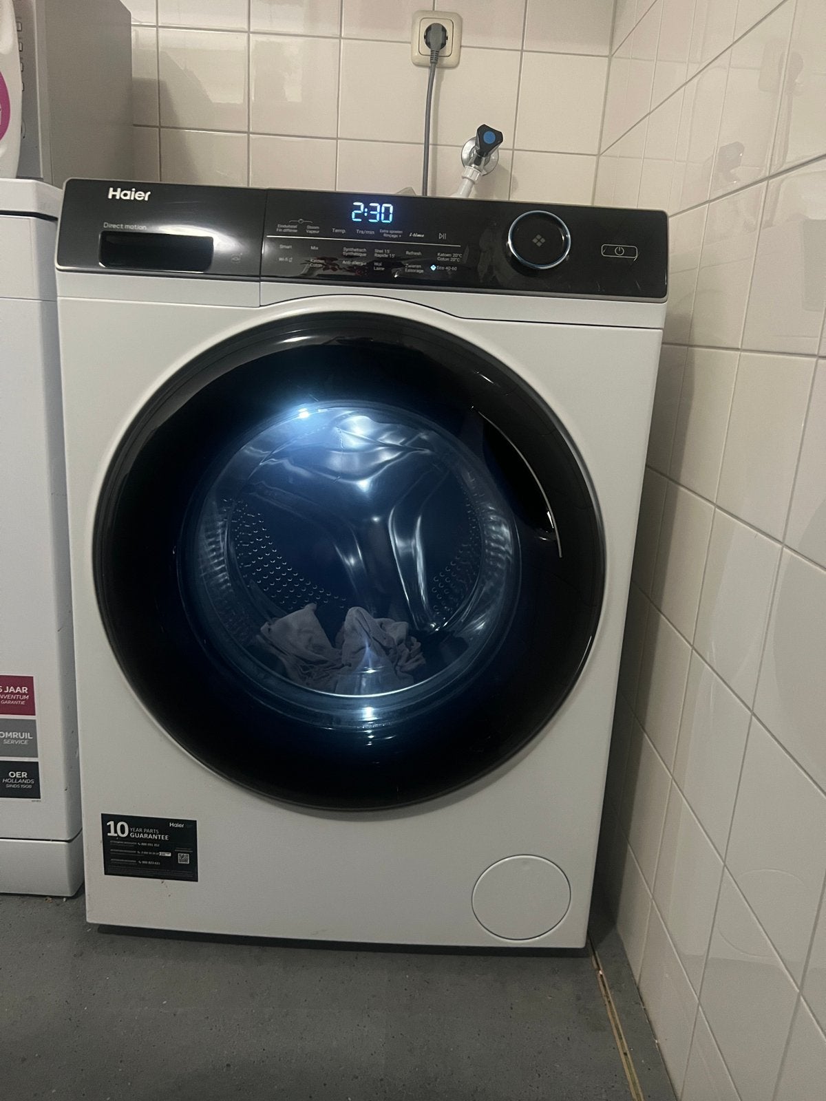 Slimme wasmachine met app, 6 tot 8 kg, Ophalen, Zo goed als nieuw, 85 tot 90 cm