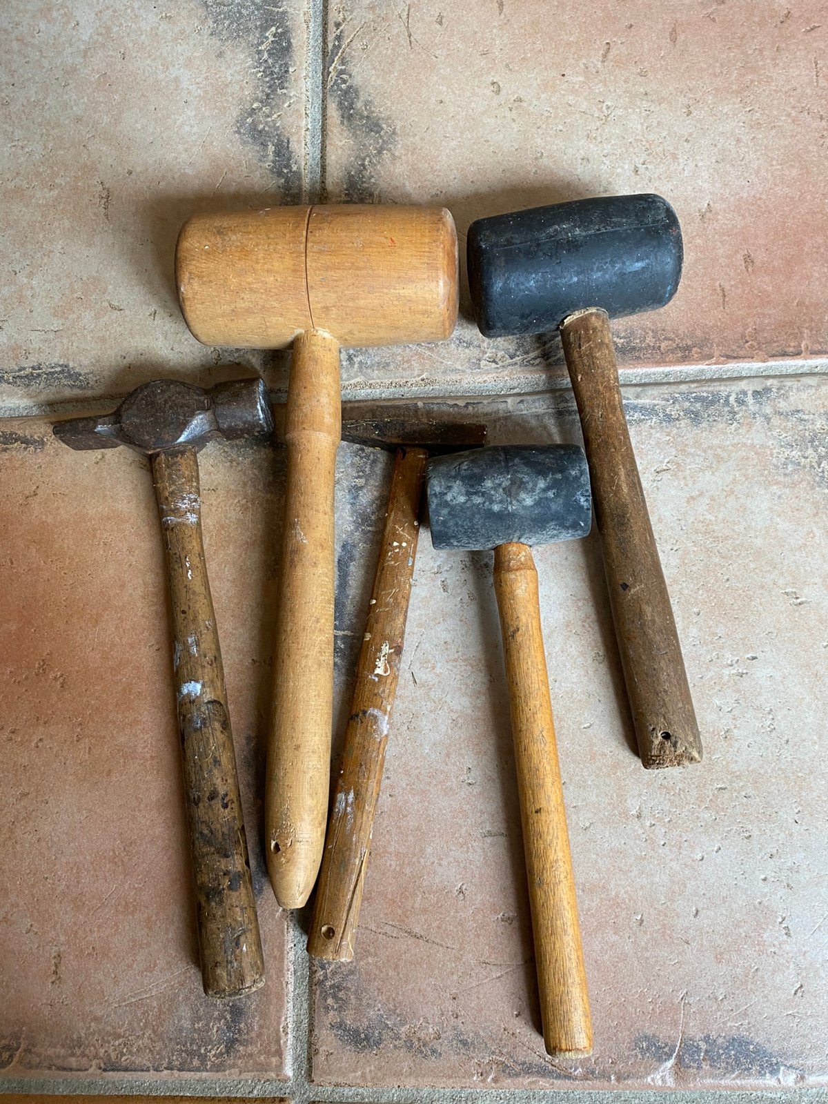 Bolkophamers, metalen hamers, hout en rubber hamers, Ophalen of Verzenden, Gebruikt