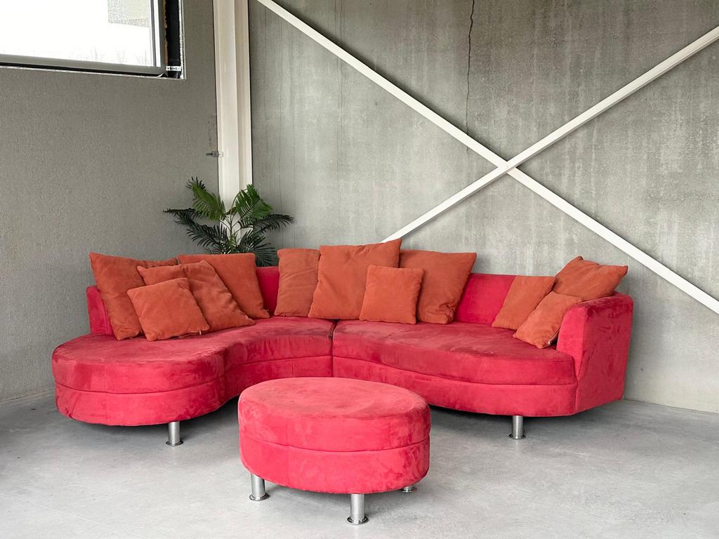Vintage modulaire sofaset in alcantara 1990s, Huis en Inrichting, Banken | Sofa's en Chaises Longues, Ophalen of Verzenden