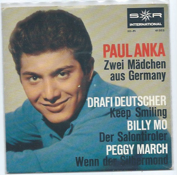 Paul Anka- EP met Drafi Deutscher en Peggy March, Fotohoes, Verzenden, 7 inch, EP