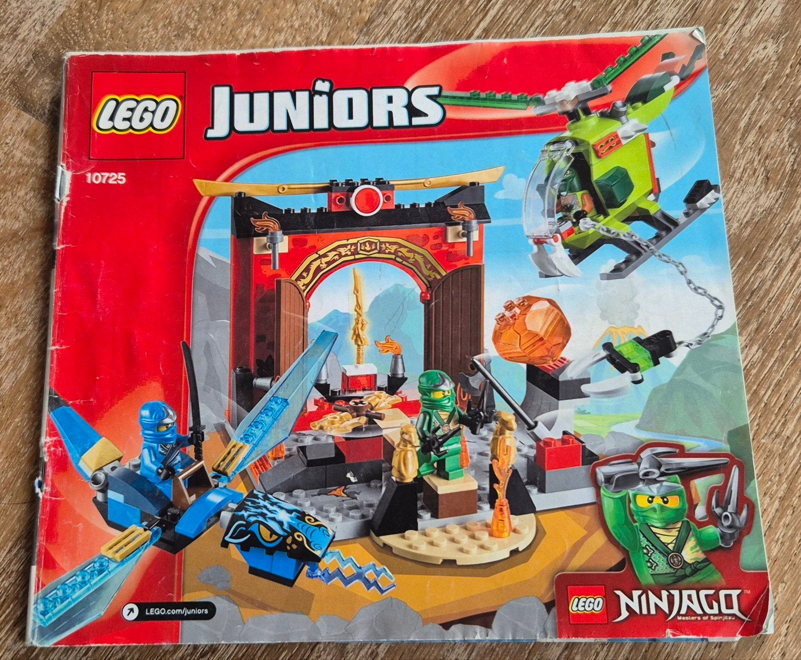 Lego Juniors Ninjago 10725 Verloren Tempel Complete Set, Kinderen en Baby's, Lego, Ophalen of Verzenden, Zo goed als nieuw, Inclusief instructies