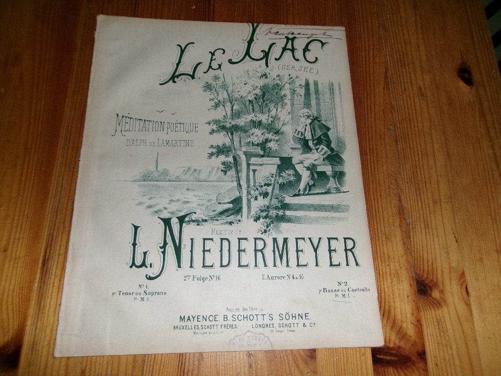 Le lac - der see - l. Niedermeyer, Zang, Gebruikt, Ophalen of Verzenden, Artiest of Componist