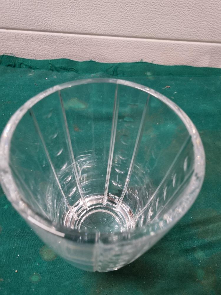 vaas kristal met rondjes dikke bodem vintage orrefors, Ophalen of Verzenden