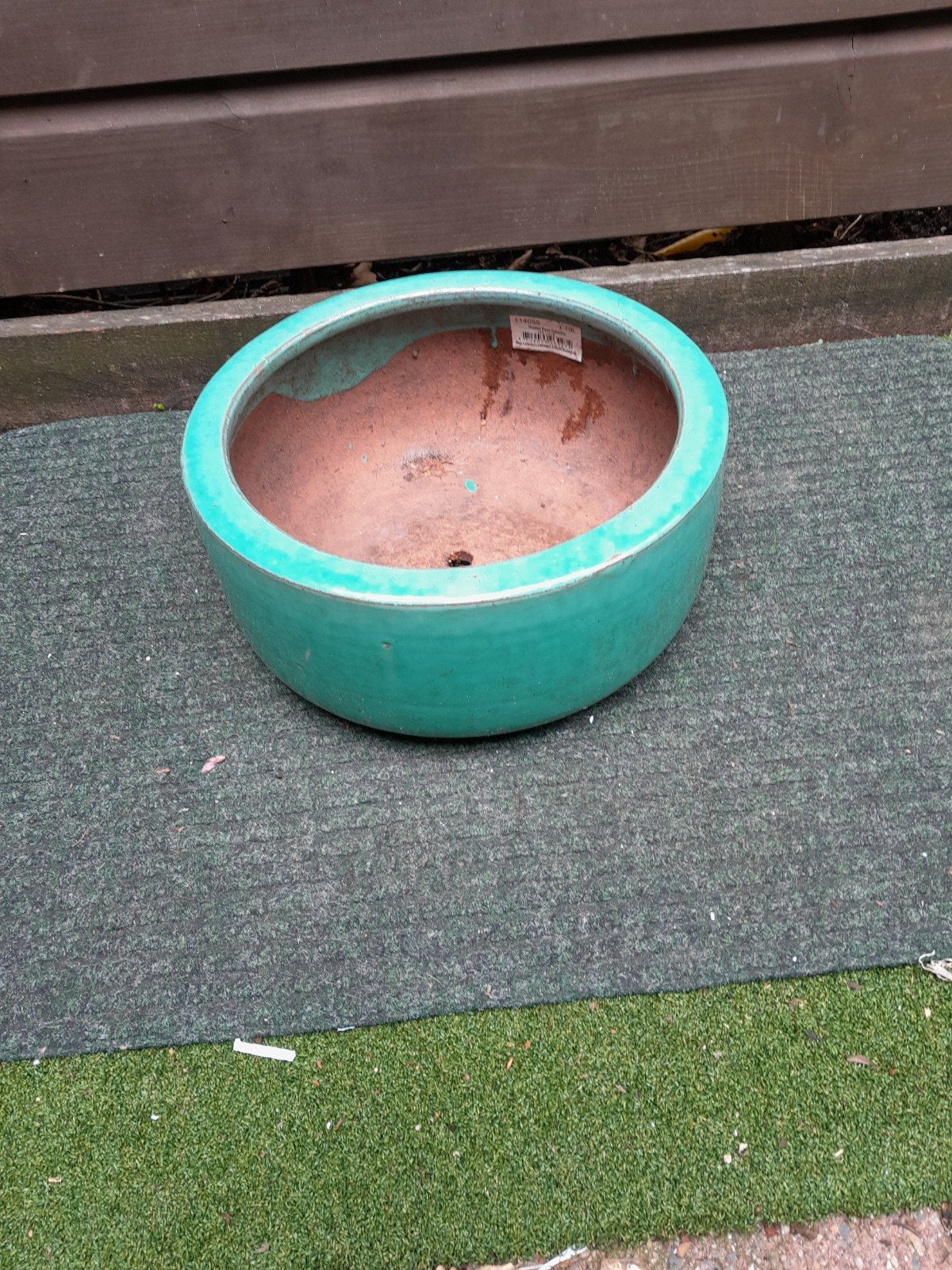 Geglazuurde bloempot Celadon groen - D31H15, Gebruikt, Rond, Minder dan 40 cm, Balkon