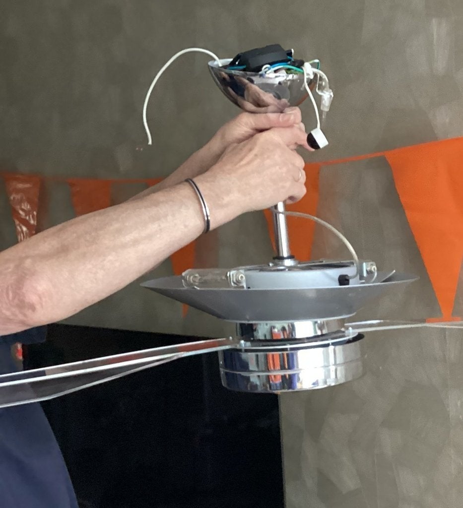 Ventilator met licht, Witgoed en Apparatuur, Ventilatoren, Ophalen, Gebruikt, Plafondventilator