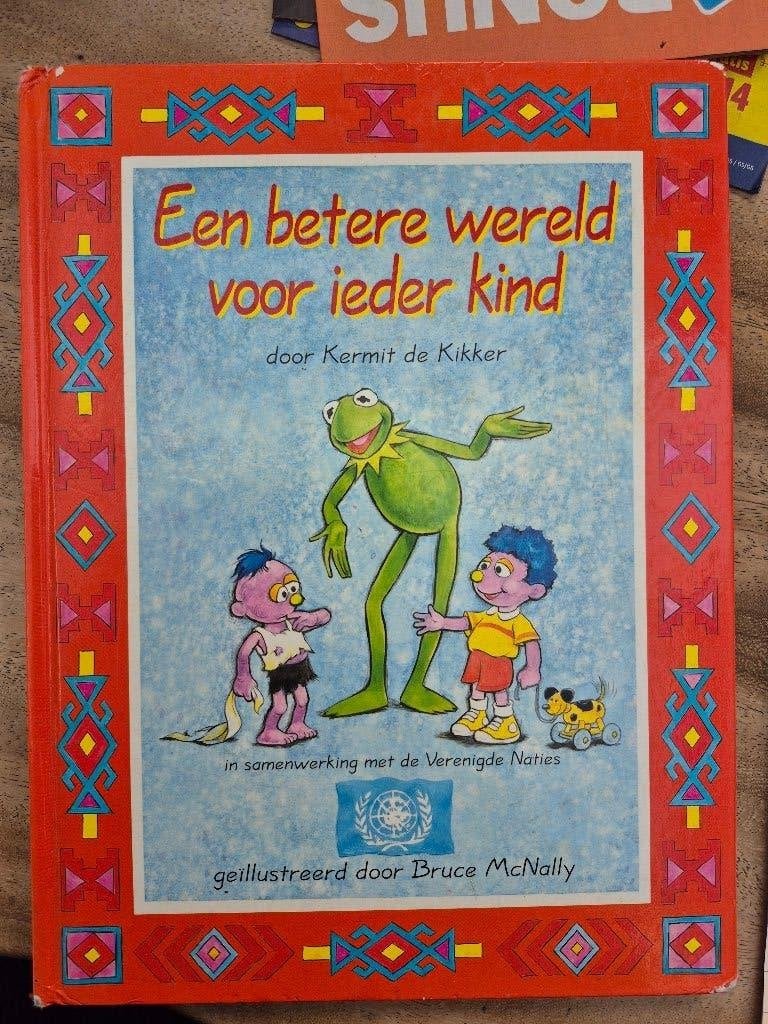 uniek boek kermit de kikker muppets jim henson, Ophalen of Verzenden, Gebruikt, Tv, Overige typen