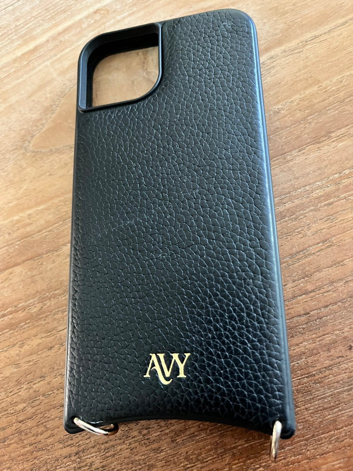 AVY hoesje voor iphone 13 zwart leder, Hoesje of Tasje, Ophalen of Verzenden, Zo goed als nieuw, Leer