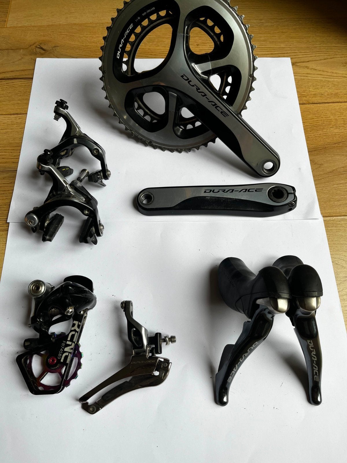 Nette Shimano Dura Ace 9000 2x 11 speed groepset, Gebruikt, Ophalen of Verzenden, Aluminium, Racefiets