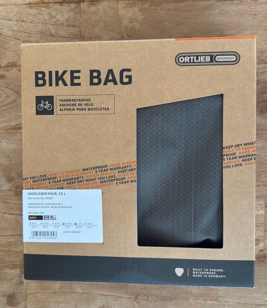 Ortlieb Handlebar-Pack 15L Dark Sand, Ophalen of Verzenden, Nieuw