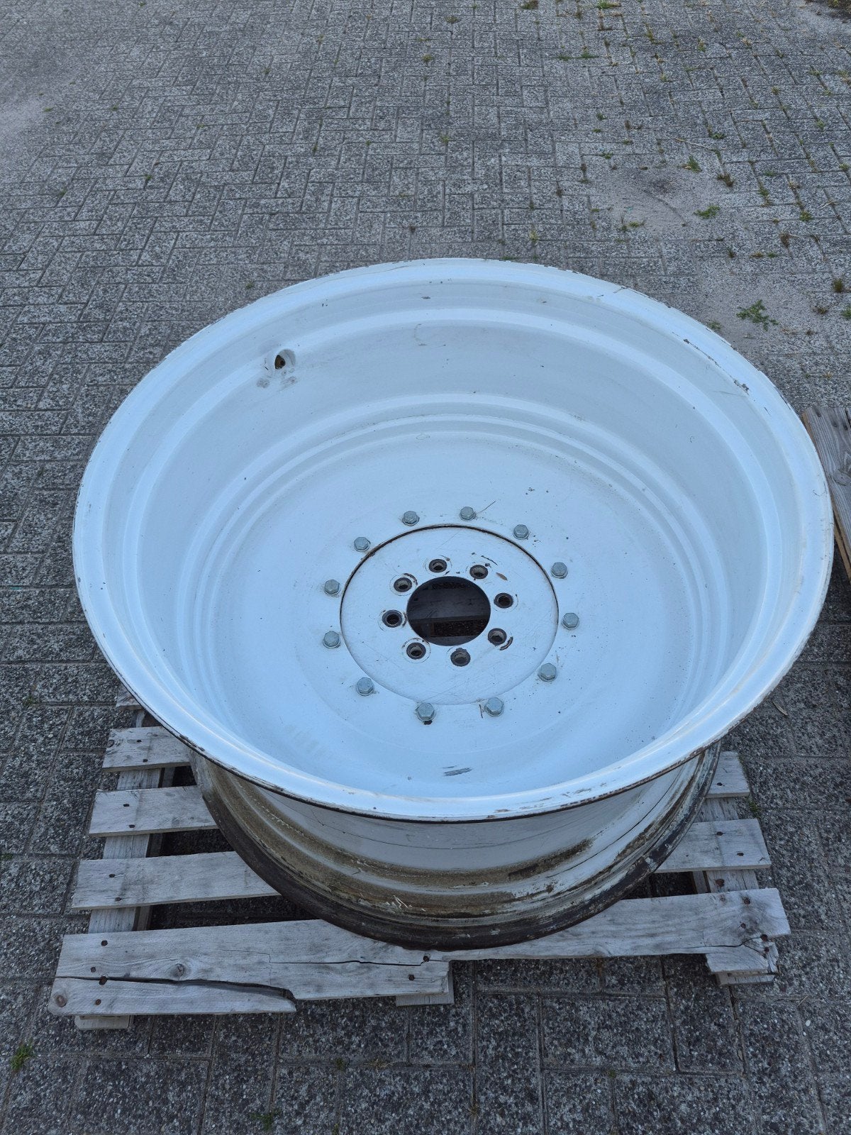 2x Tractorvelgen 38 inch, wit, demontabele wielschijven, Ophalen