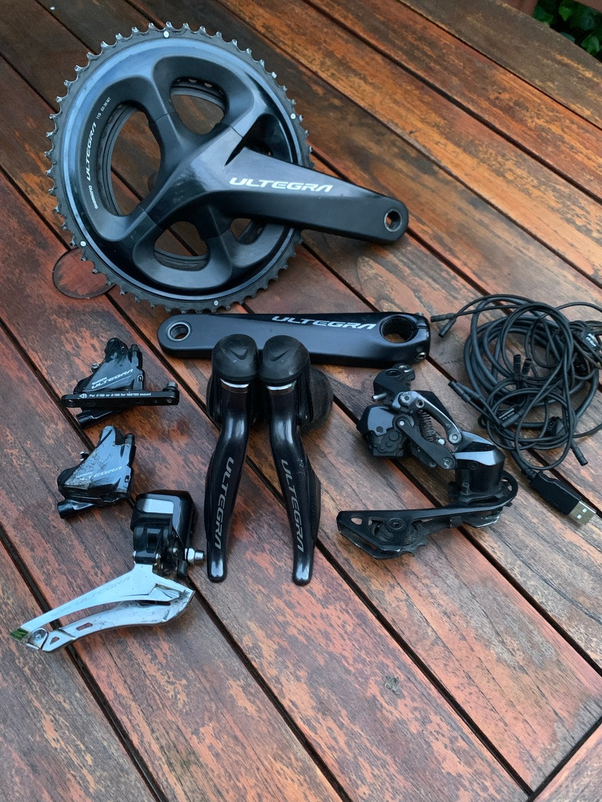 Shimano Ultegra Di2 Groepset 11 Speed, Gebruikt, Overige typen, Ophalen of Verzenden, Aluminium