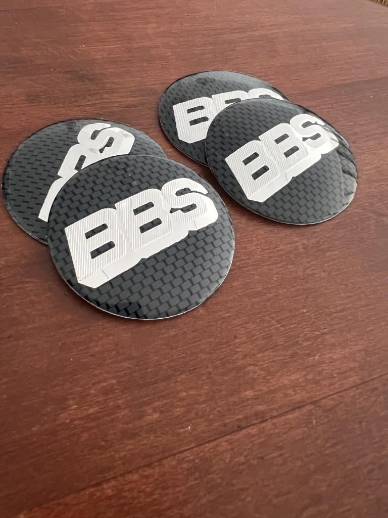 BBS PLAK EMBLEEM 56 MM CARBON LOOK ALLU ACHTERKANT, Auto diversen, Wieldoppen, Nieuw, Ophalen of Verzenden