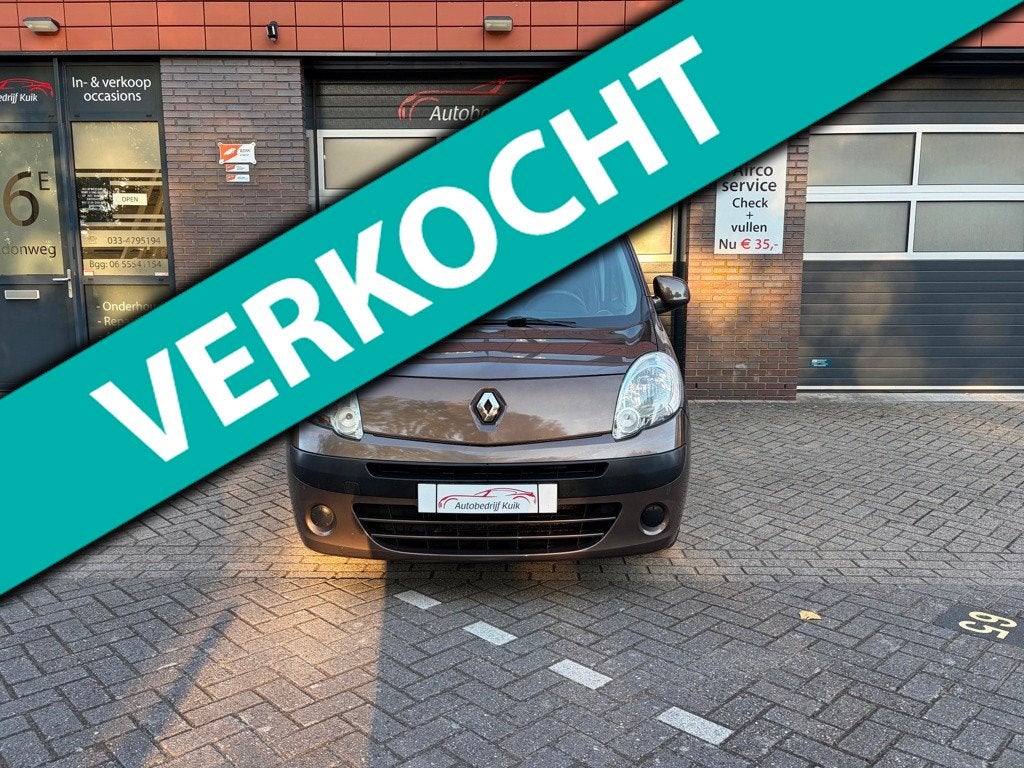 Renault Kangoo Family 1.6-16V authentique benzine unieke km, Stof, Gebruikt, Zwart, 4 cilinders