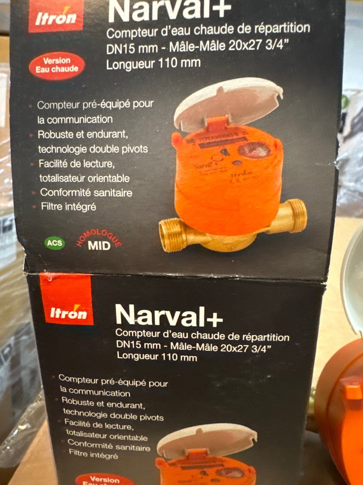 Nieuwe Itron Narval+ watermeter DN15mm - 110mm lengte, Ophalen of Verzenden, Nieuw, Koper, Overige typen
