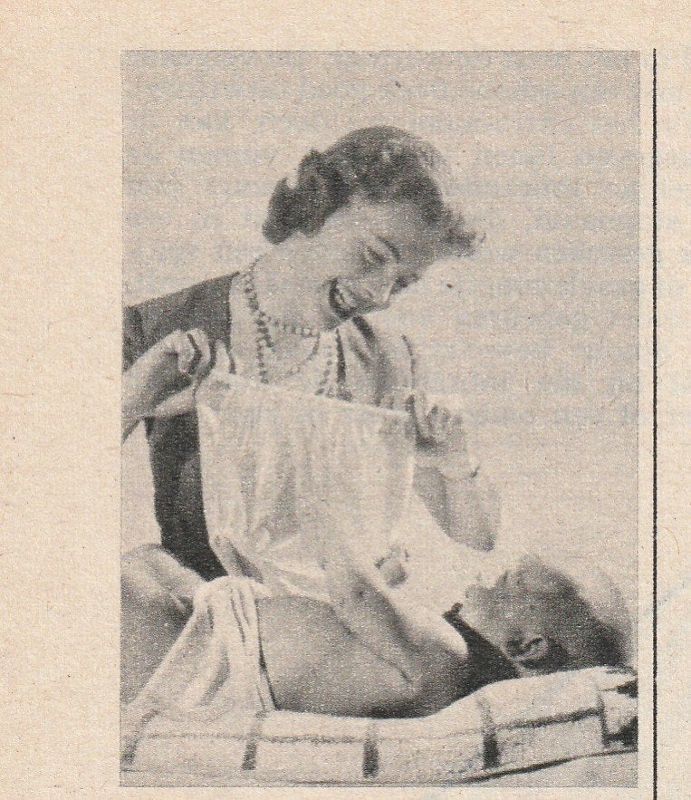 retro reclame 1959 SGA baby luiers plastic broekje, Verzenden, Overige typen