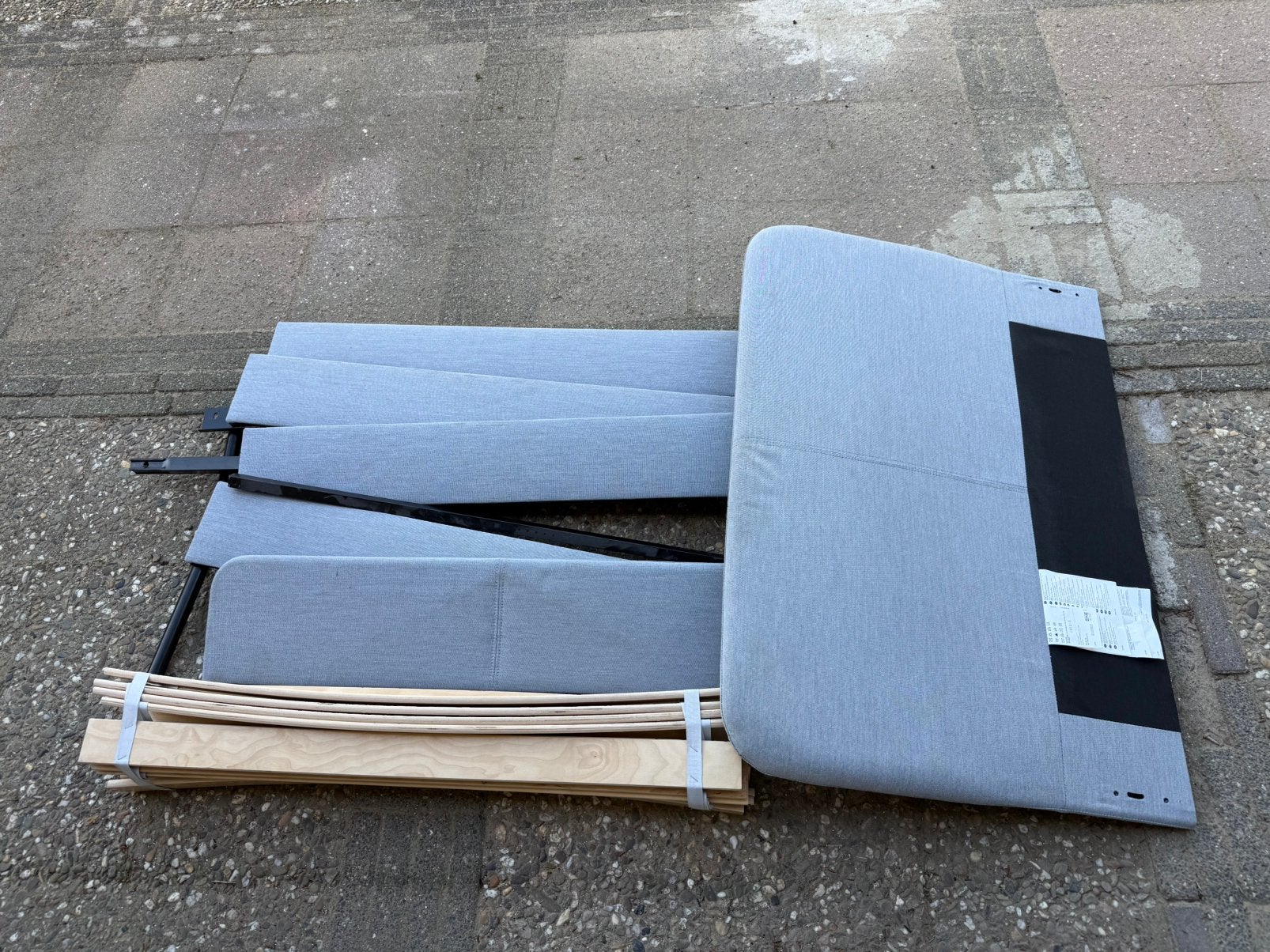 Ikea Bed met lattenbodem 90x190cm, Ophalen, 90 cm, Eenpersoons, Wit