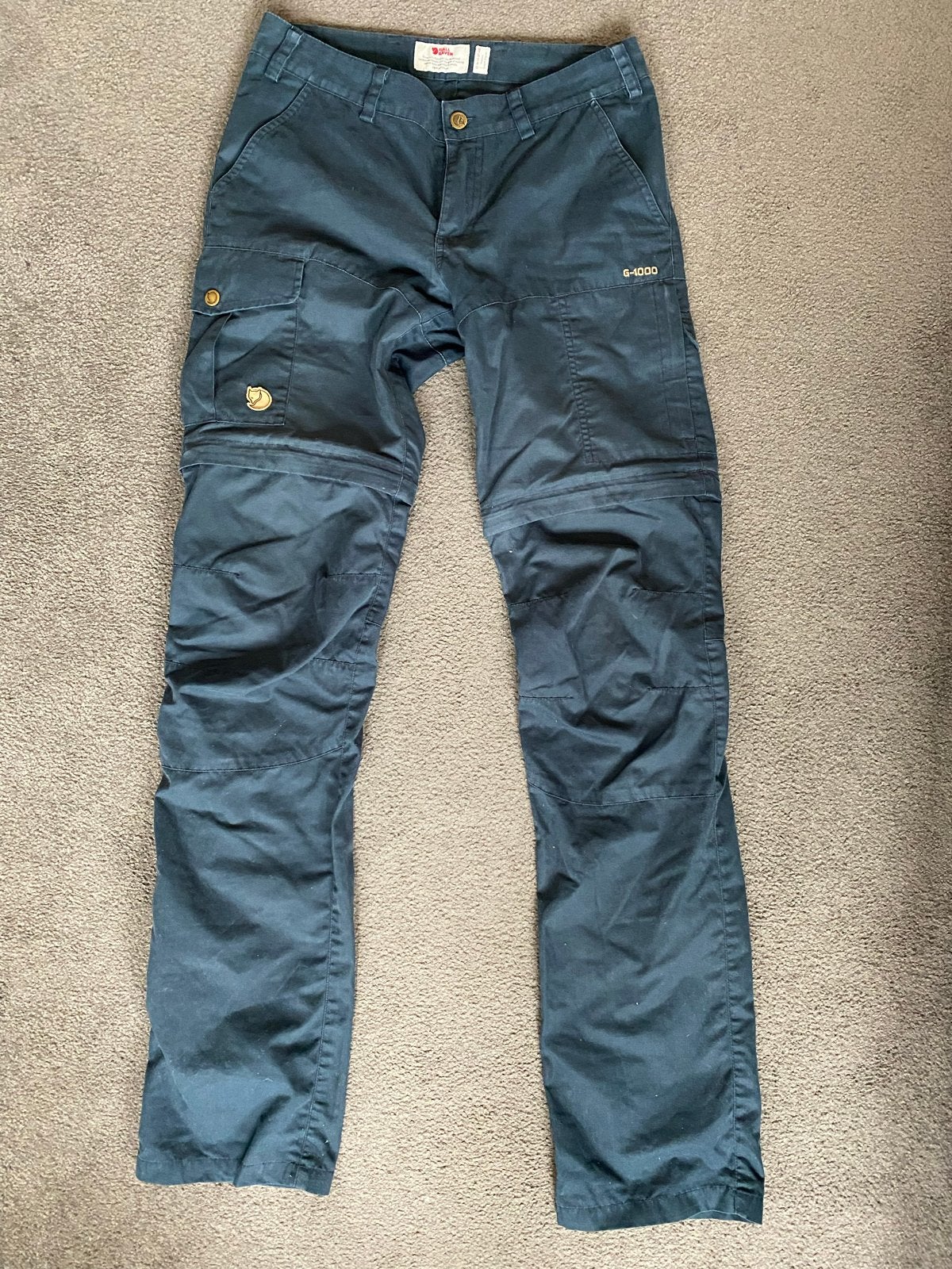 Afritsbroek Fjallraven broek maat 36 (S), Blauw, Ophalen of Verzenden, Zo goed als nieuw, Maat 36 (S)