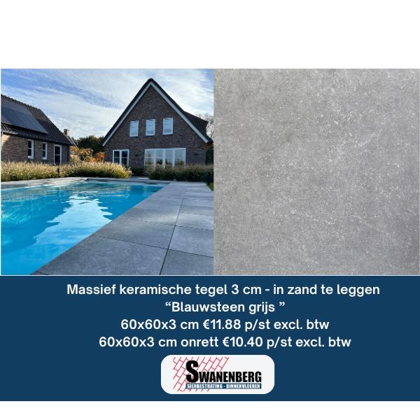 KERAMISCHE BUITENTEGELS 3 CM DIK! | Antislip Onderhoudsarm, Keramiek, Nieuw, Ophalen of Verzenden, Minder dan 5 m²
