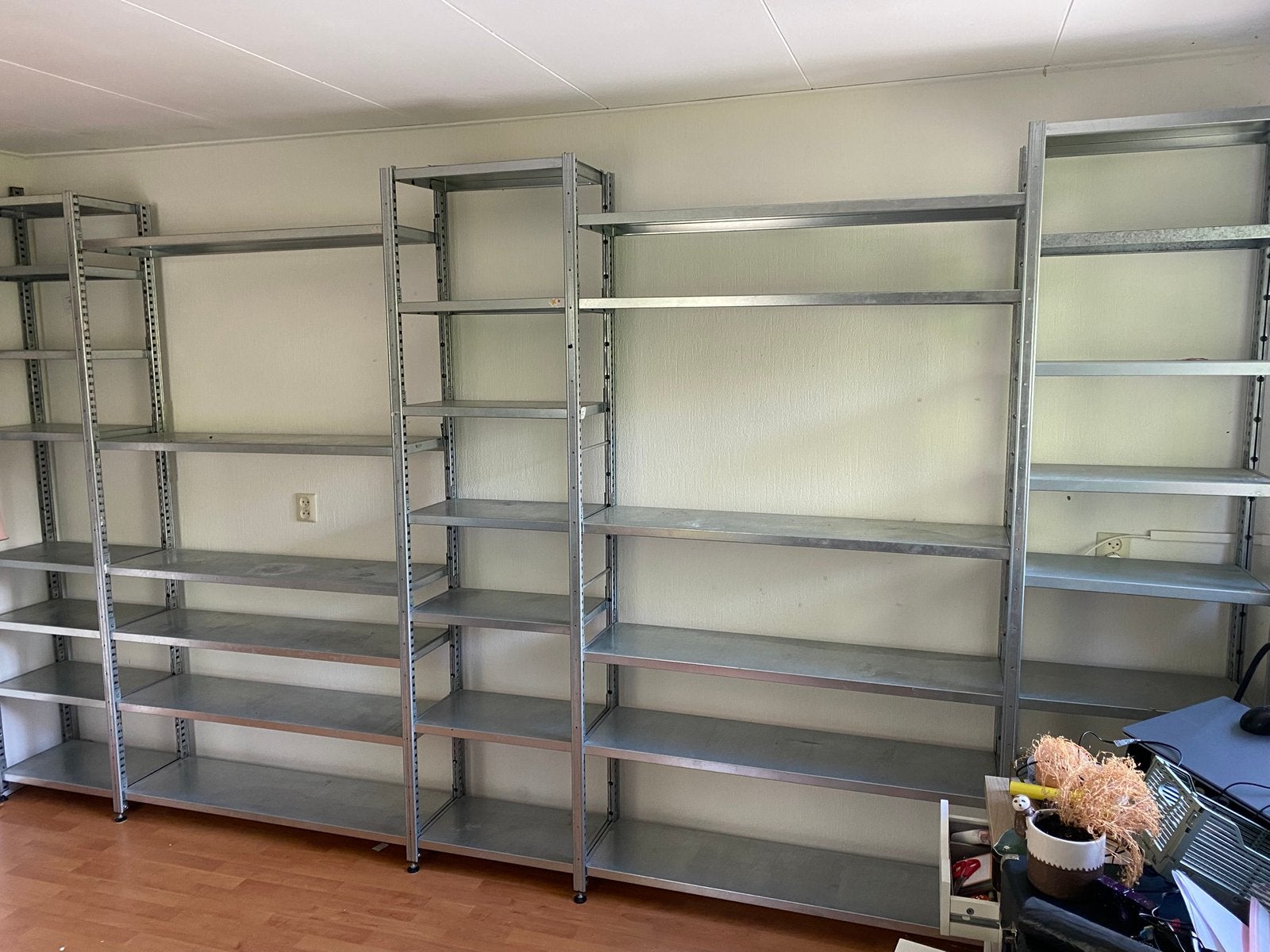Stoere industriele stelling (400x214x30 cm), Ophalen, Gebruikt