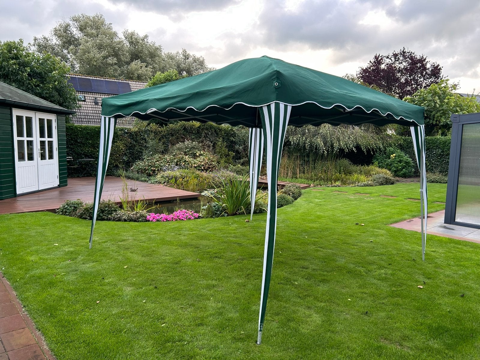Partytent, easy up model, groen, 3x3 meter, Ophalen, Opvouwbaar, Partytent, Minder dan 4 meter