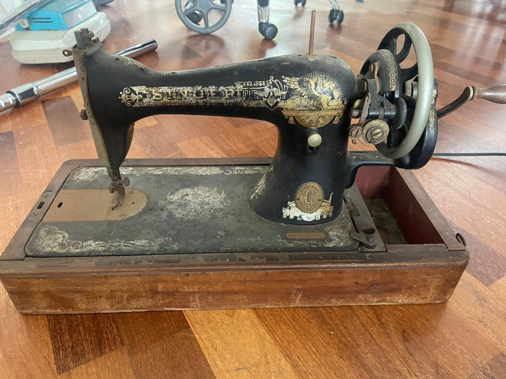 Antieke Singer naaimachine (1900–1920) – handaangedreven, Ophalen of Verzenden