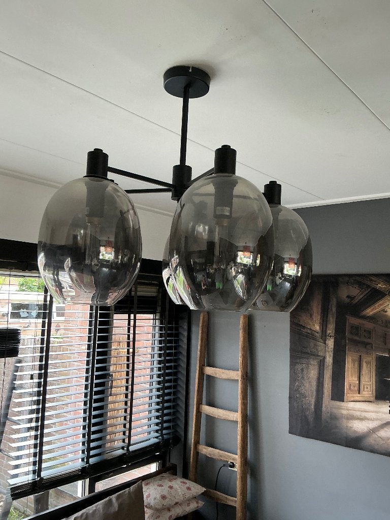 Prachtige landelijke hanglamp, Ophalen, 50 tot 75 cm, Glas, Landelijk