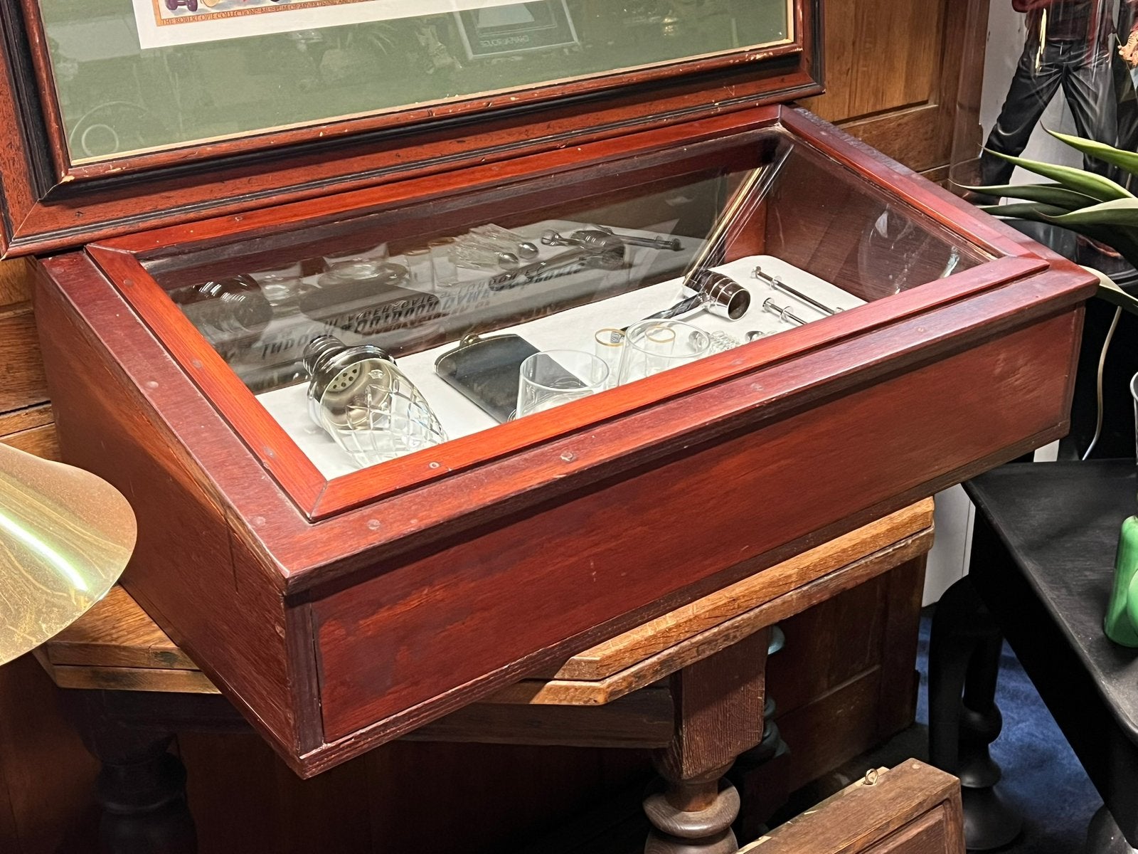 Grote oude toonbankvitrine 97,5 cm, Ophalen, Gebruikt, Nvt, Minder dan 100 cm