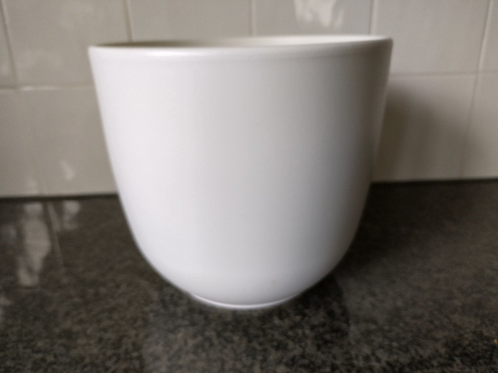 2 witte bloempotten, plantenpotten wit, Ophalen, Rond, Aardewerk, Minder dan 40 cm