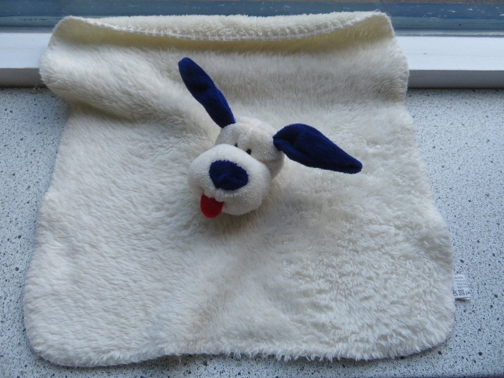 Knuffeldoek hond merk Natalis blauwe oren en neus, Ophalen of Verzenden, Zo goed als nieuw, Hond, Wasbaar