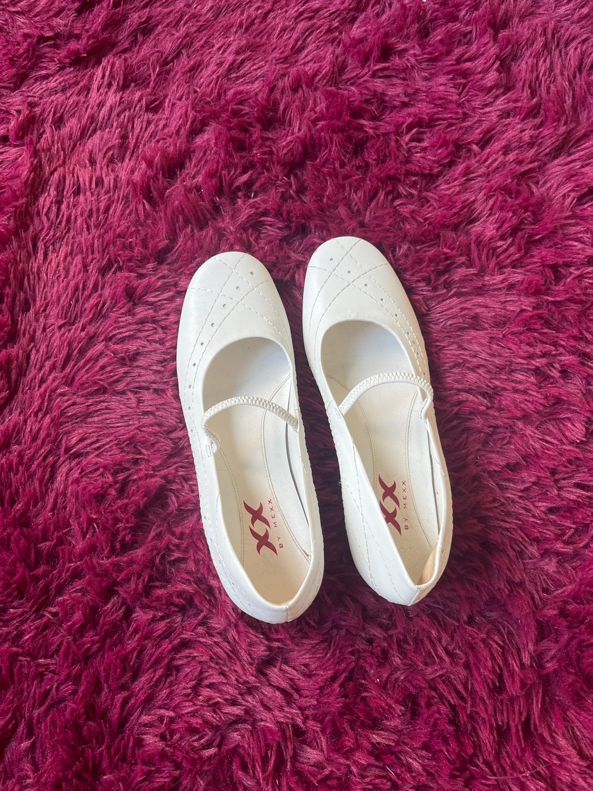 Witte ballerina's van Mexx, maat 36/37, Ophalen, Gedragen, Wit, Ballerina's