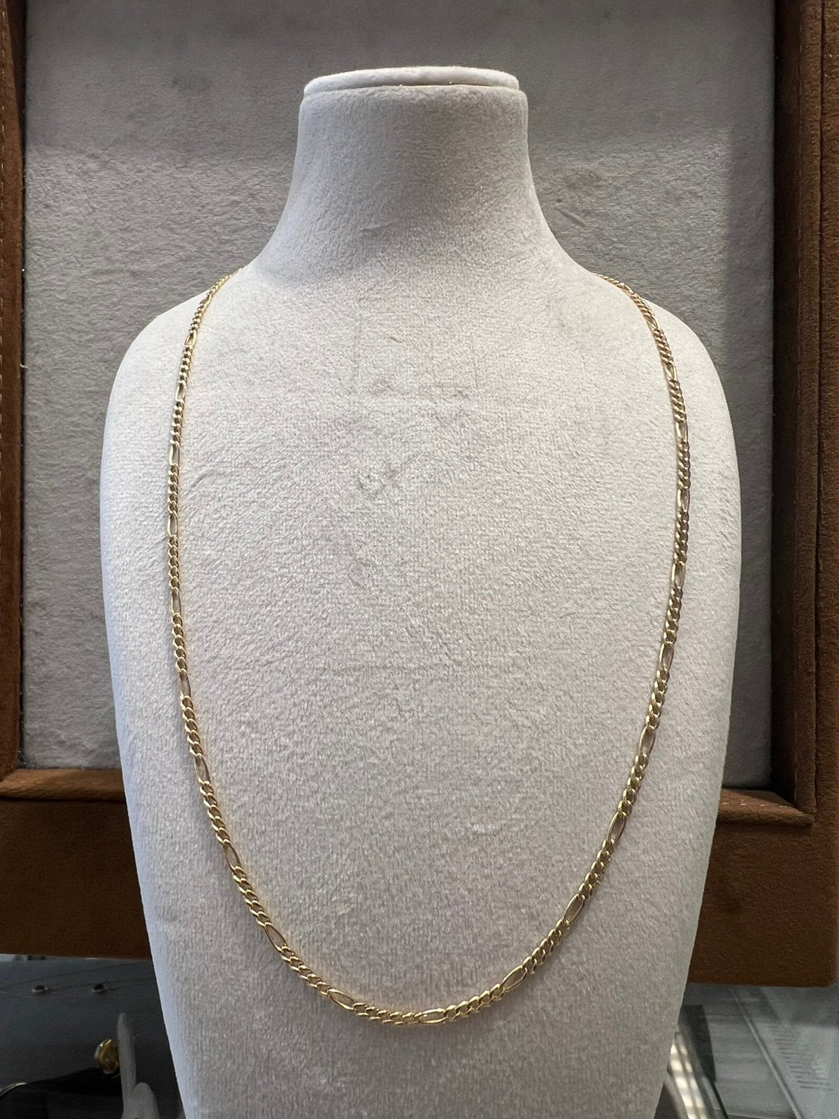 14k gouden figaro ketting, Ophalen of Verzenden, Zo goed als nieuw, Goud