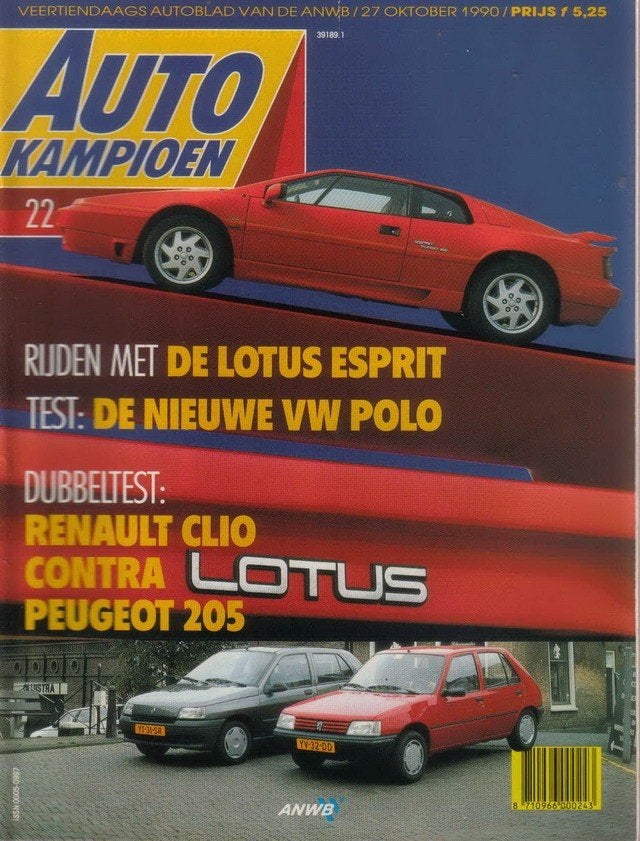 Autokampioen 22 1990: Triumph Dolomite Sprint - Lotus Esprit, Boeken, Auto's | Folders en Tijdschriften, Ophalen of Verzenden