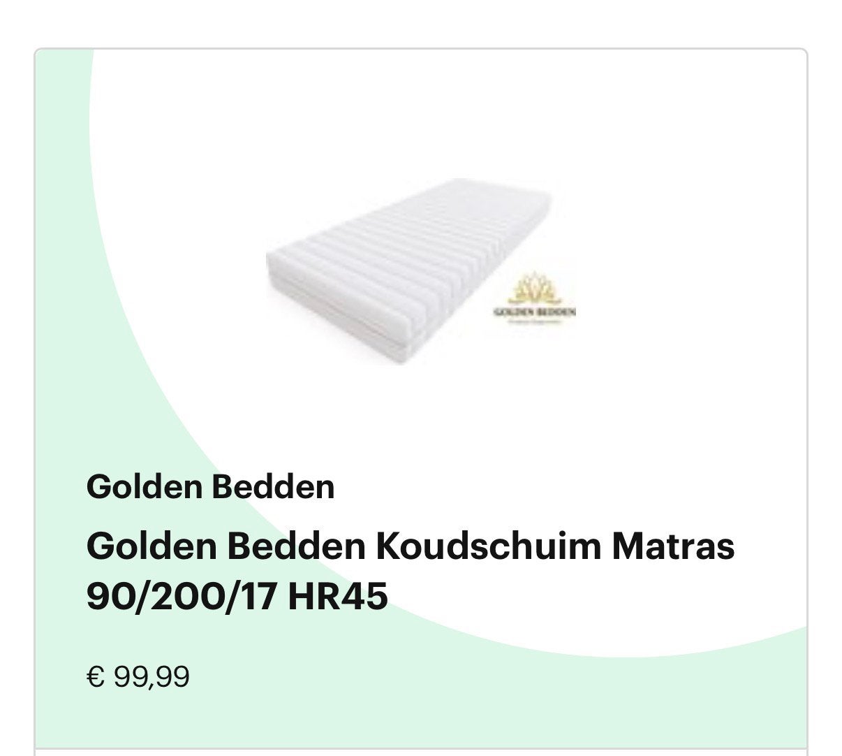 Eenpersoons matras 90 x 200 x 17, Huis en Inrichting, Slaapkamer | Matrassen en Bedbodems, Ophalen, Zo goed als nieuw, Eenpersoons