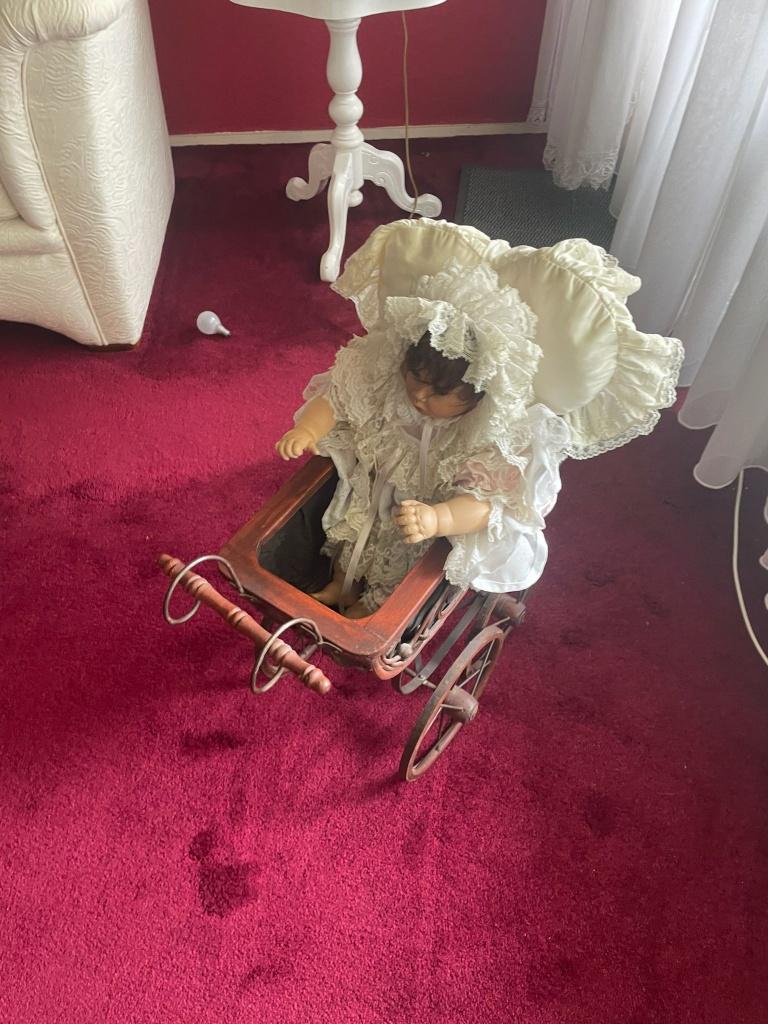 Pop met kinderwagen, Ophalen, Meerkleurig, Overige materialen, Overige stijlen