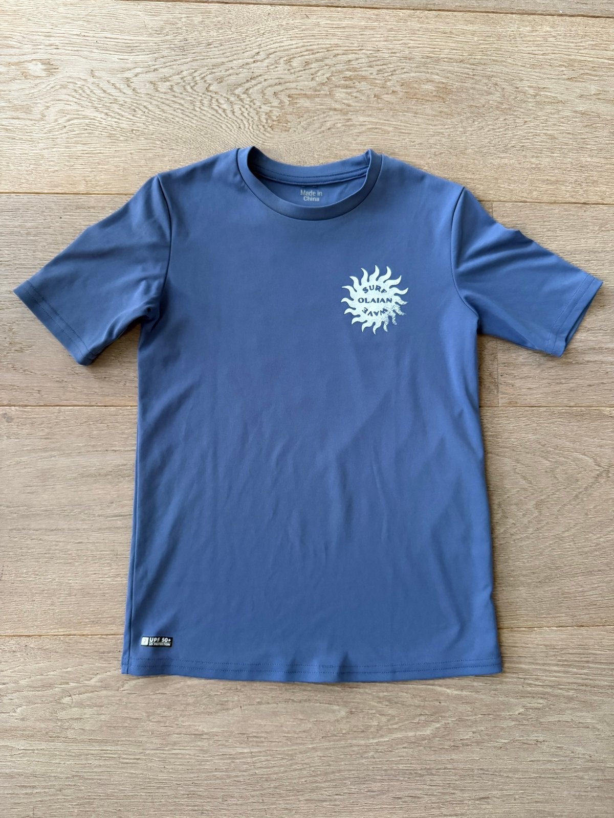 blauw UV Shirt UPF 50+ km 7-15 jr/131-140 cm OLAIAN, Olaian, Gebruikt, Jongen of Meisje, Sport- of Zwemkleding