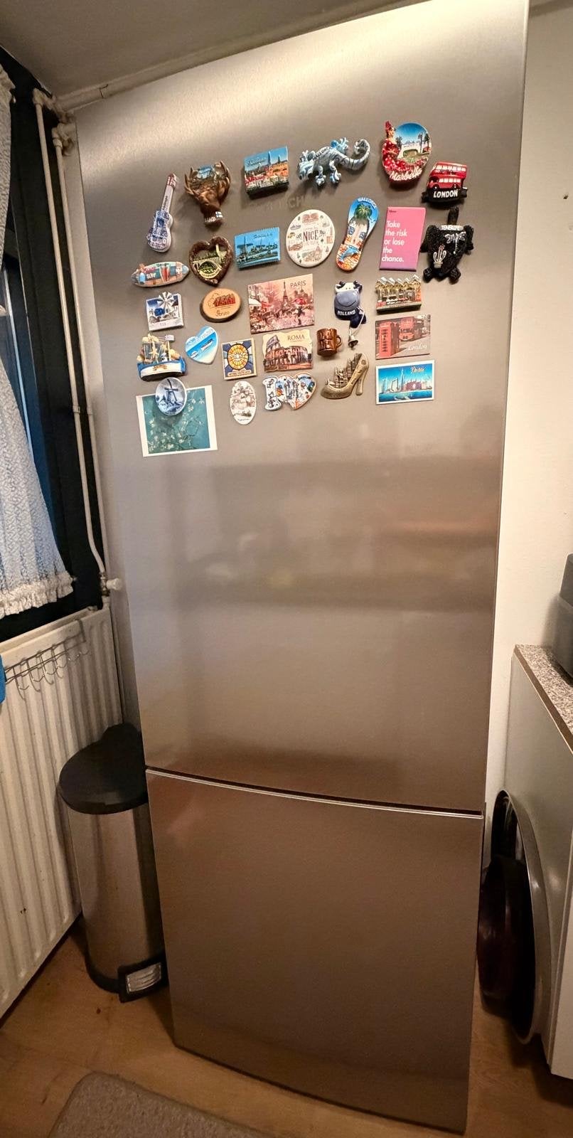 Bosch Koelkast met Vriezer - RVS Look, Witgoed en Apparatuur, Ophalen, Gebruikt, 200 liter of meer, 60 cm of meer