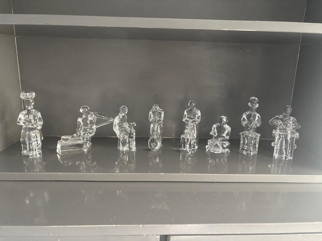 8 glazen sculpturen van een glasblazer / glasblazerij, Ophalen