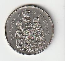 50  cent  1970  Canada. km. 75.1, Ophalen of Verzenden, Noord-Amerika, Losse munt