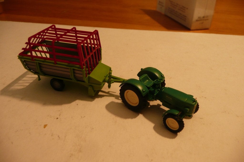Treinbaan HO spoor Wiking landbouw traktor Porsche Fahr etc, Ophalen of Verzenden, Zo goed als nieuw, Hijskraan, Tractor of Landbouw