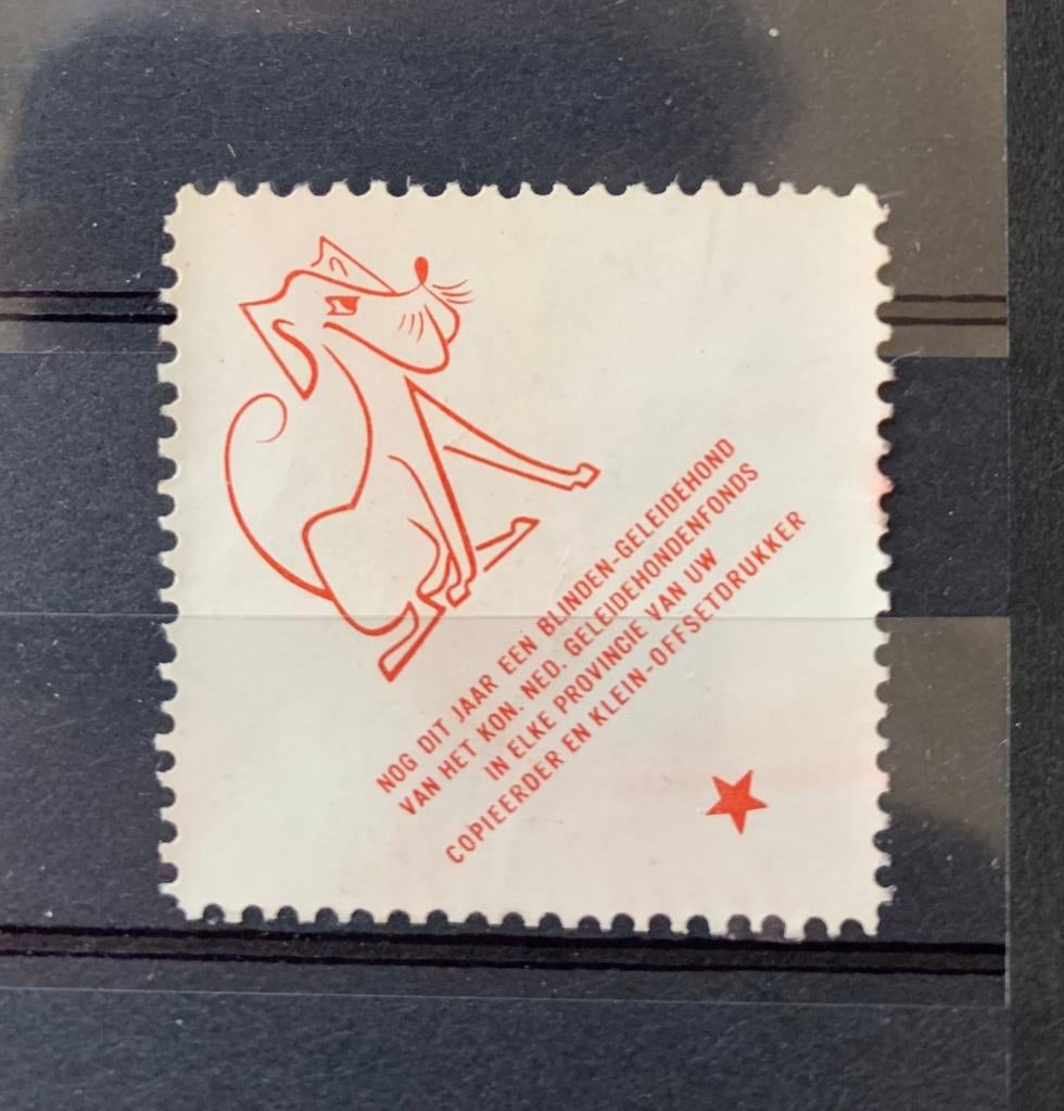 Sluitzegel Blinden geleide hond, Ophalen of Verzenden, Na 1940, Gestempeld