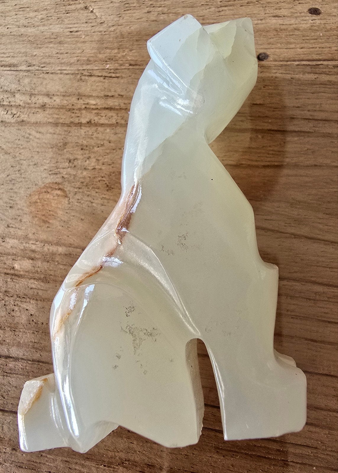 Onyx hondje, Verzamelen, Beelden en Beeldjes, Ophalen of Verzenden, Gebruikt