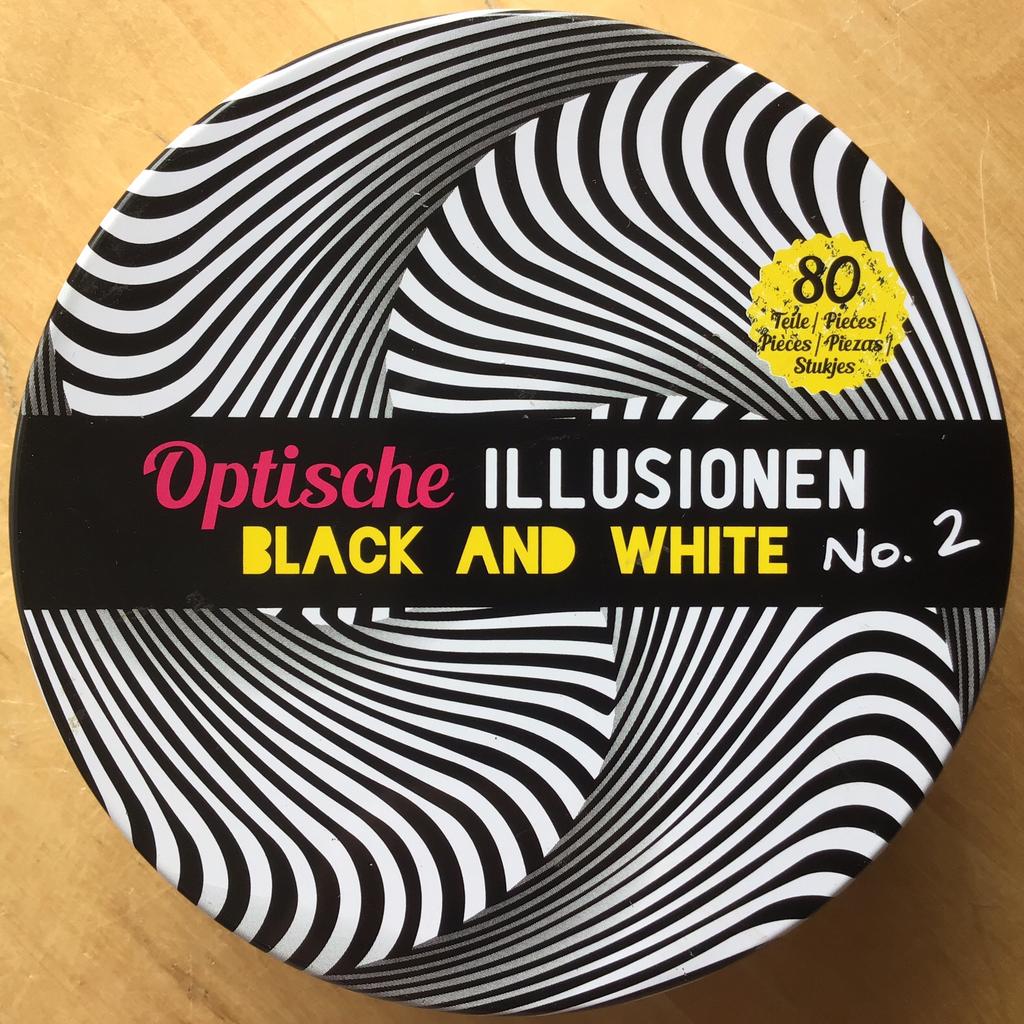 Optische illusie puzzel zwart-wit No. 2 - ZGAN, Hobby en Vrije tijd, Denksport en Puzzels, Ophalen of Verzenden, Minder dan 500 stukjes