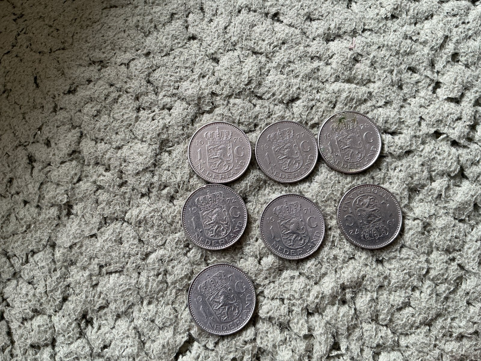 7 Guldens Koningin Juliana (1971-1978), Postzegels en Munten, Munten | Nederland, Ophalen of Verzenden, Koningin Juliana, 1 gulden