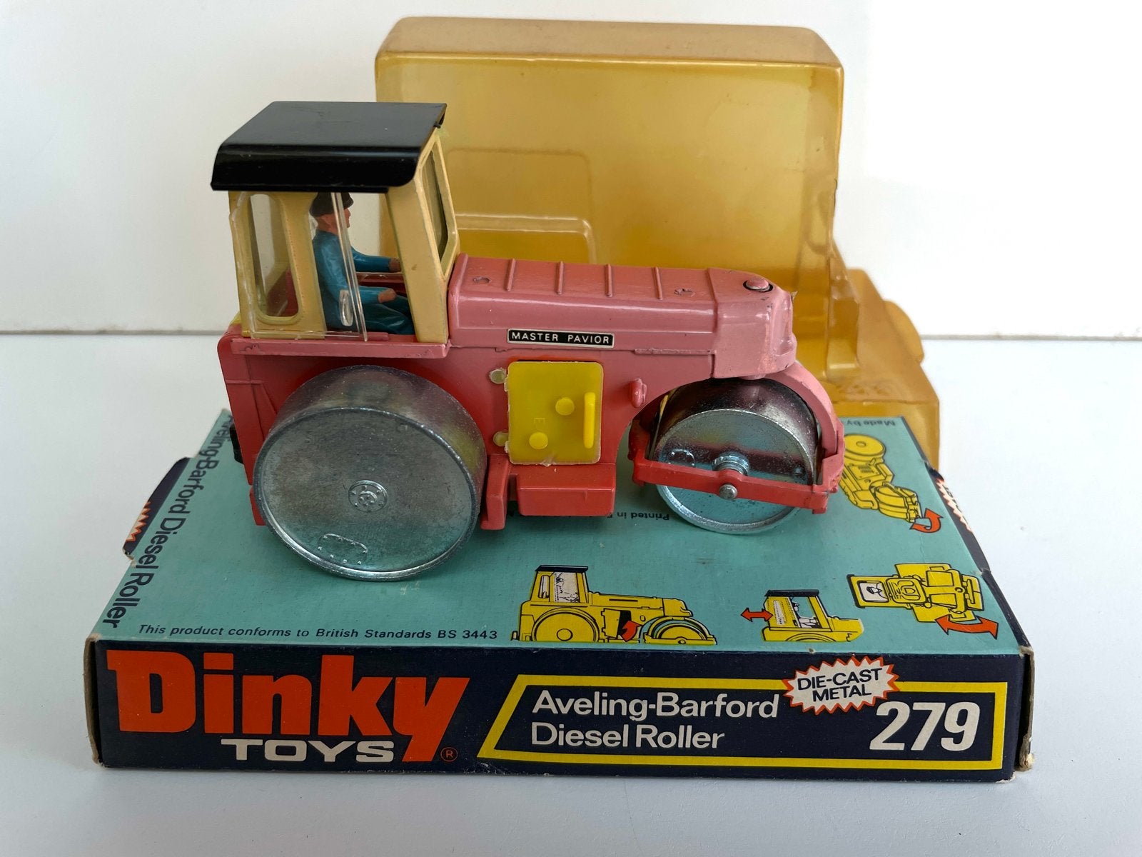 Dinky Toys Aveling-Barford Diesel Roller 279 met doos, Ophalen of Verzenden