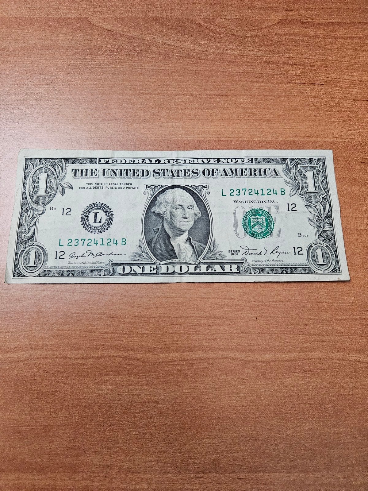 1 dollar USA 1981 jaar, Ophalen of Verzenden, Noord-Amerika, Los biljet