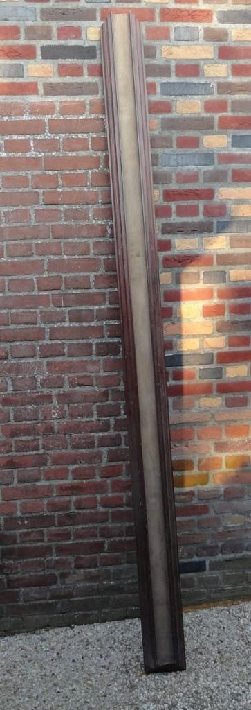 Plank, balkje met brede gleuf in midden, hardhout, Tuin en Terras, Ophalen, Planken, Zo goed als nieuw, Hardhout